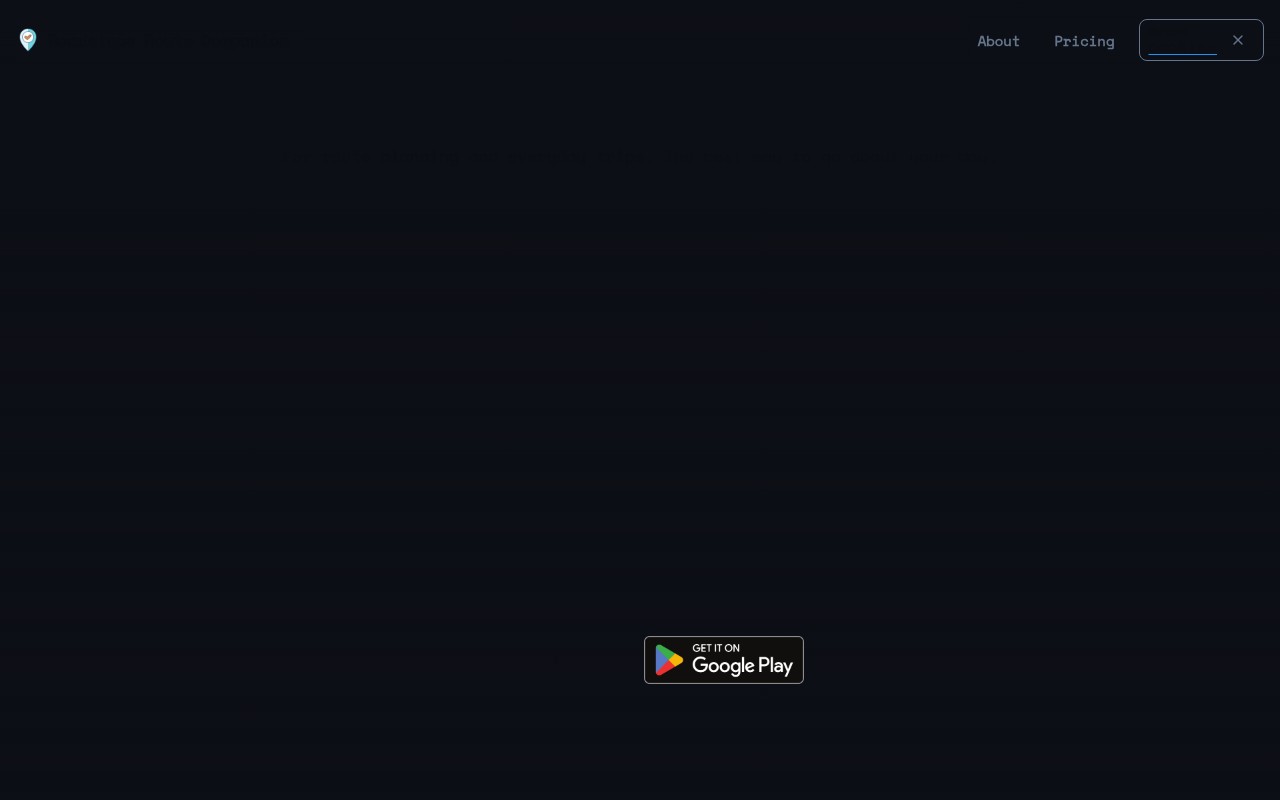 Screenshot of Roadstops Route Companion